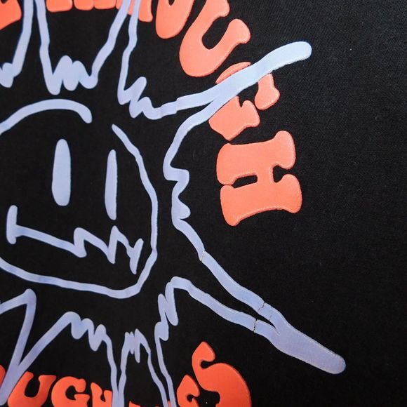 PacSun Puff Print Tee Shirt Adult L Live Now x Cry Later Black Short Sleeve Logo - Picture 7 of 9